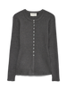 Awukino Ls O-Neck Knit Cardigan Mørkegrå
