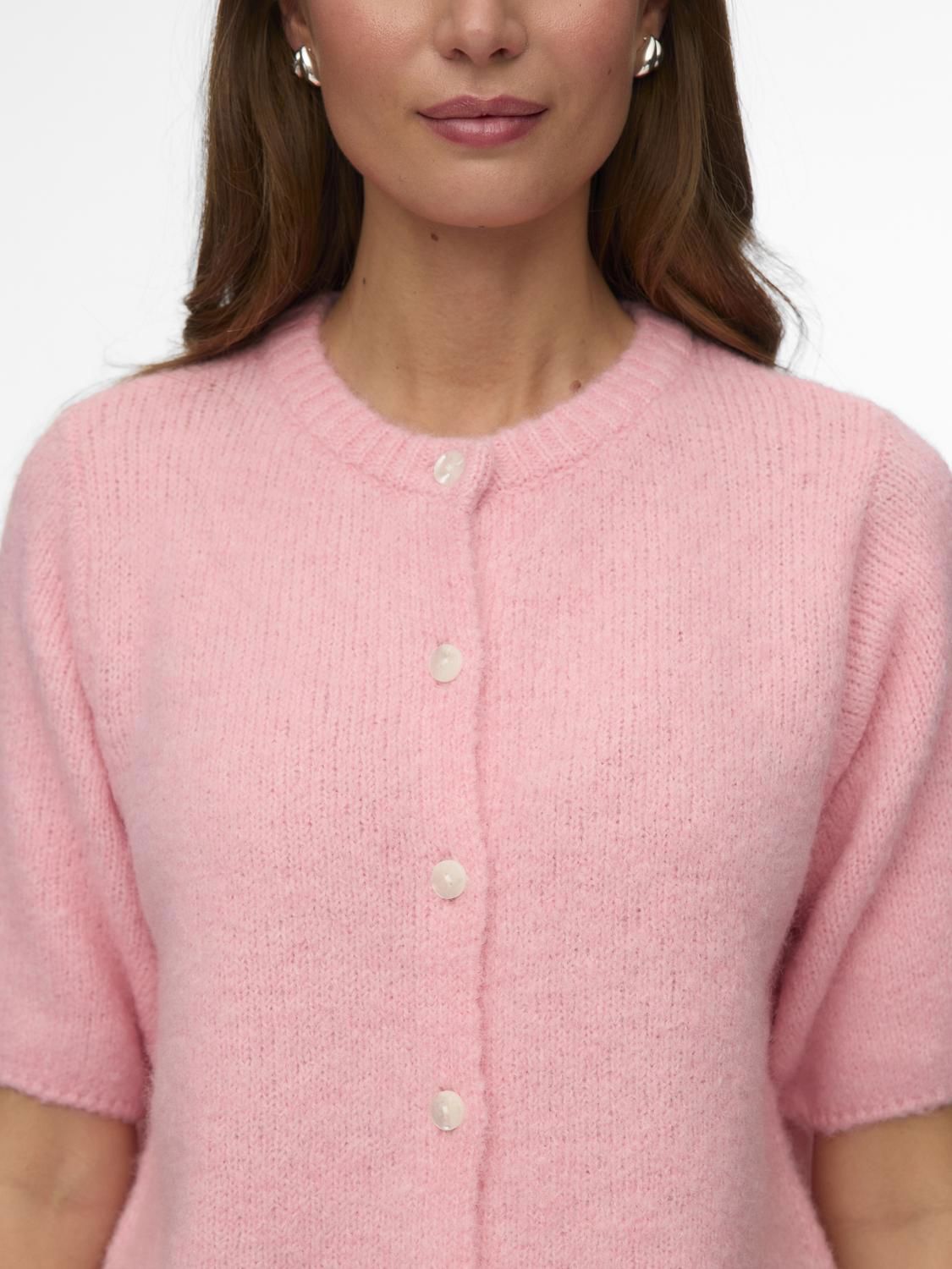 Vmkara 2/4 O-Neck Button Cardigan Exp Rosa