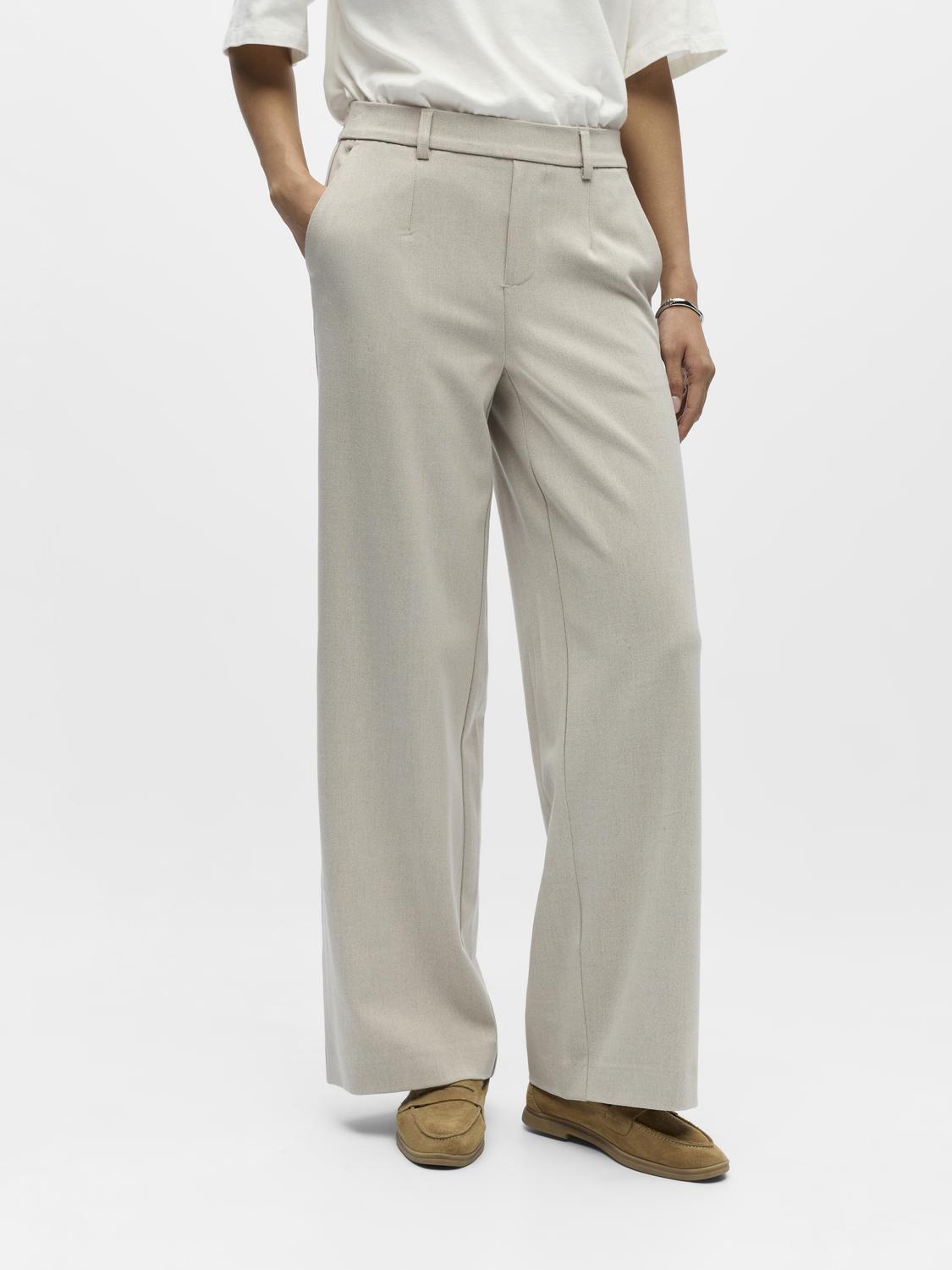 Objlisa Wide Pant Noos Beige
