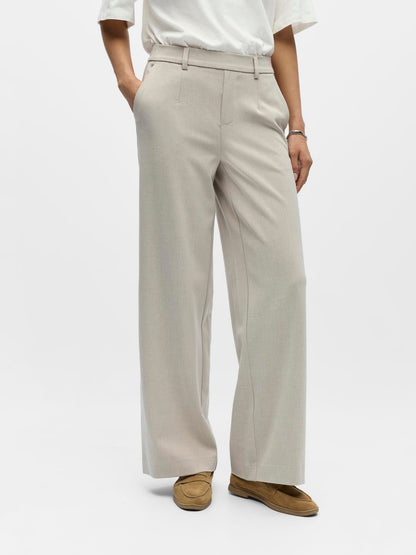 Objlisa Wide Pant Noos Beige