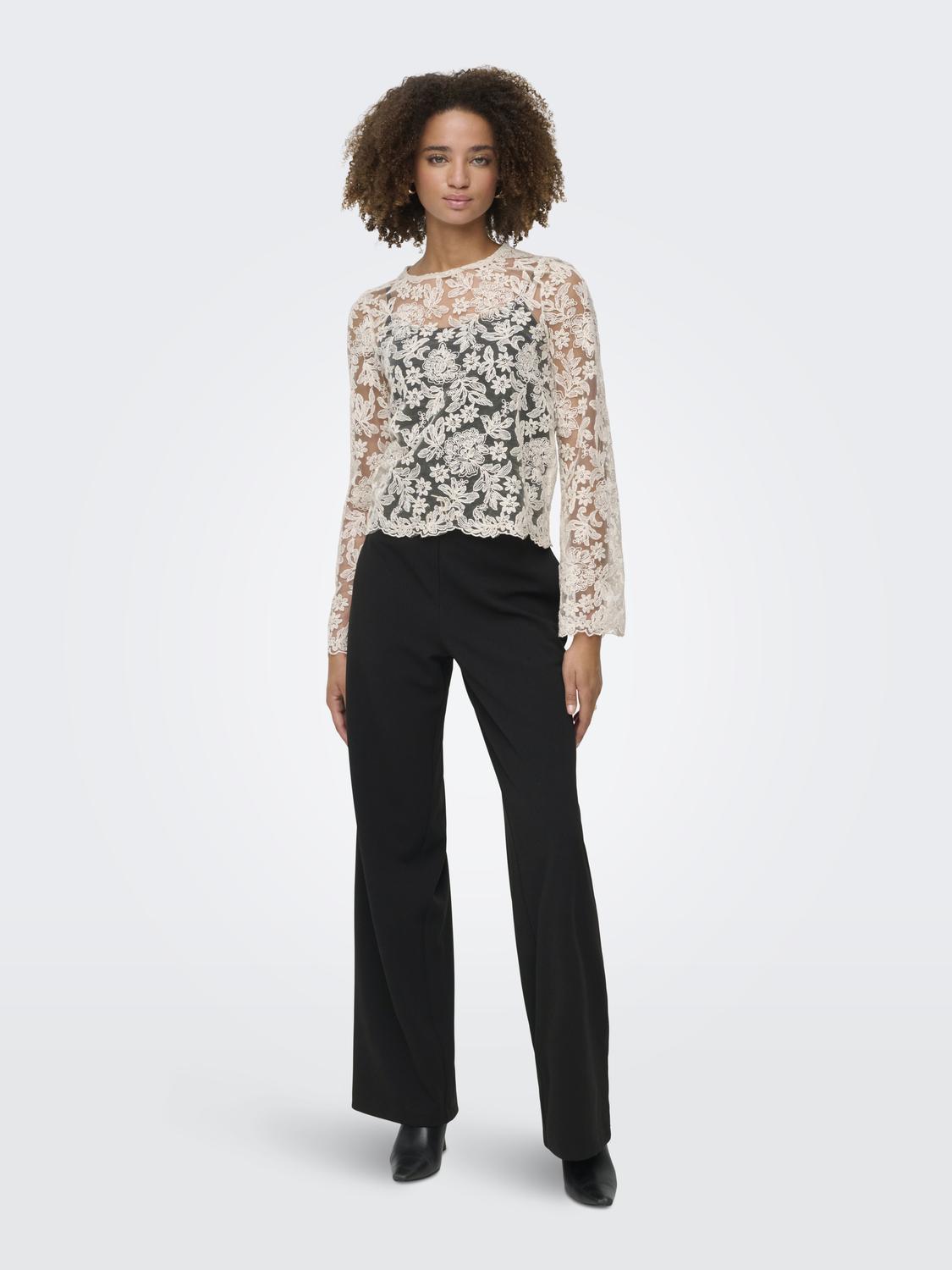 Onlgala Life Hw Belt Wide Pant Pnt Sort