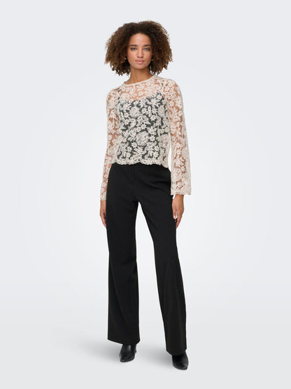 Onlgala Life Hw Belt Wide Pant Pnt Sort