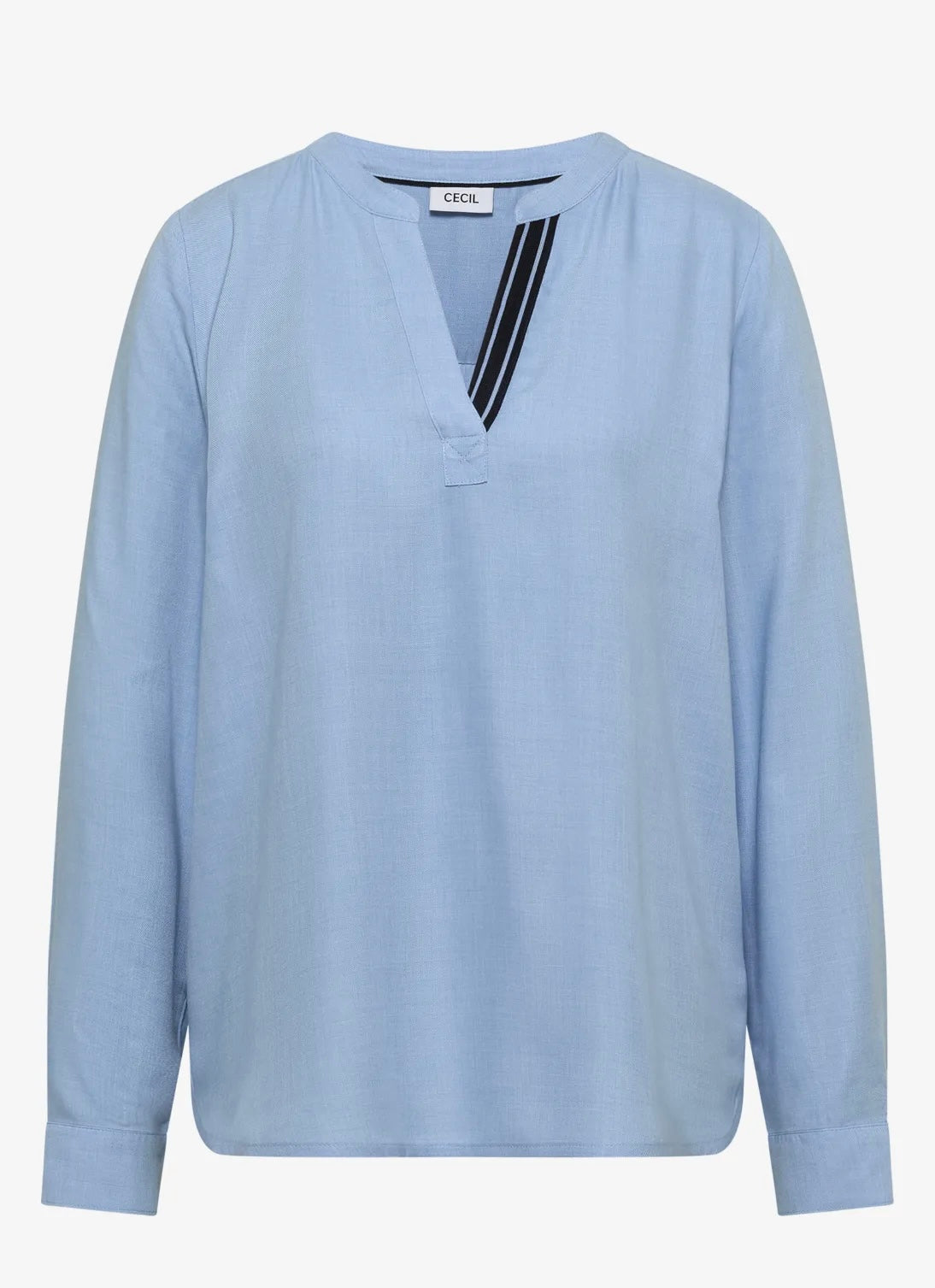 Melange Split Nick blouse Blå