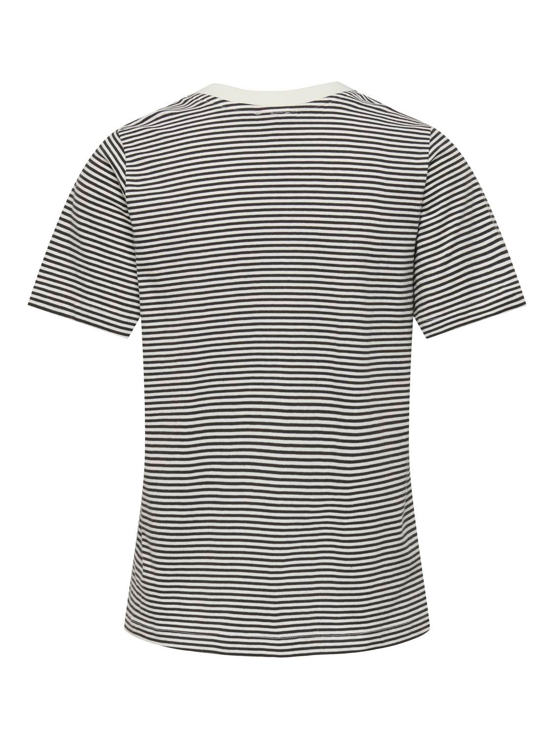 Jdypisa Life S/s Print Top Jrs Noos Svart