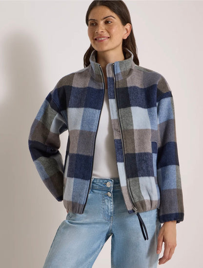 CHECK BLOUSON Blå