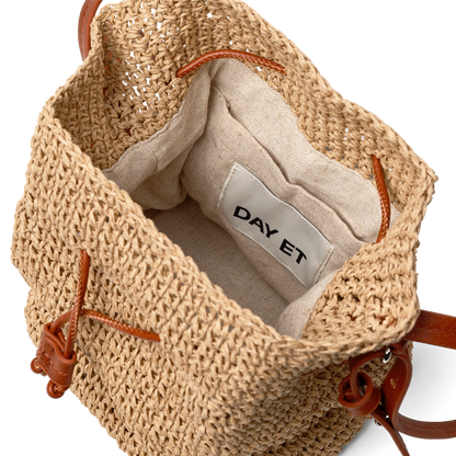 Day Natural Straw Bucket Beige