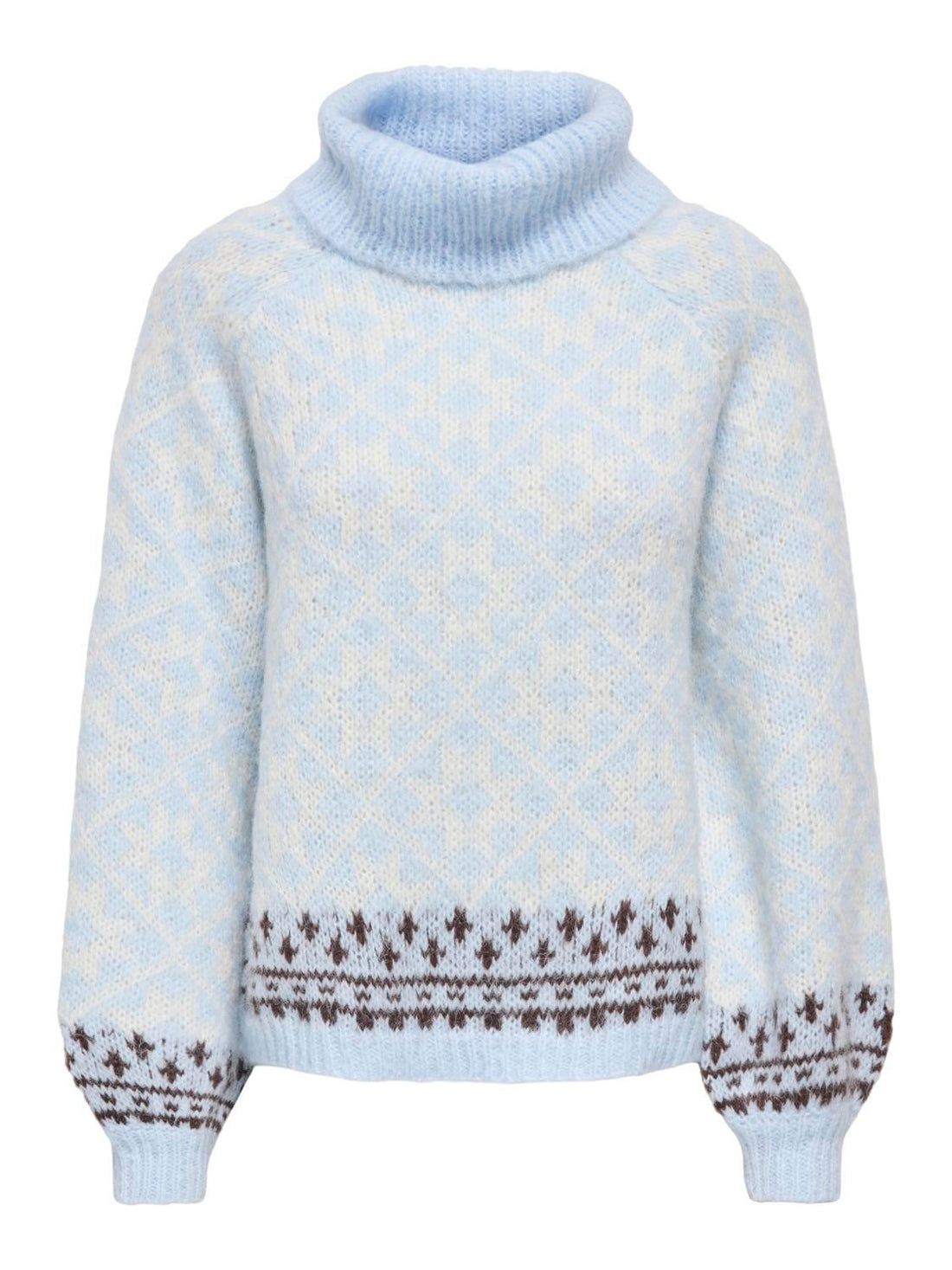 Onlcaro Ls Rollneck Cc Knt Blå