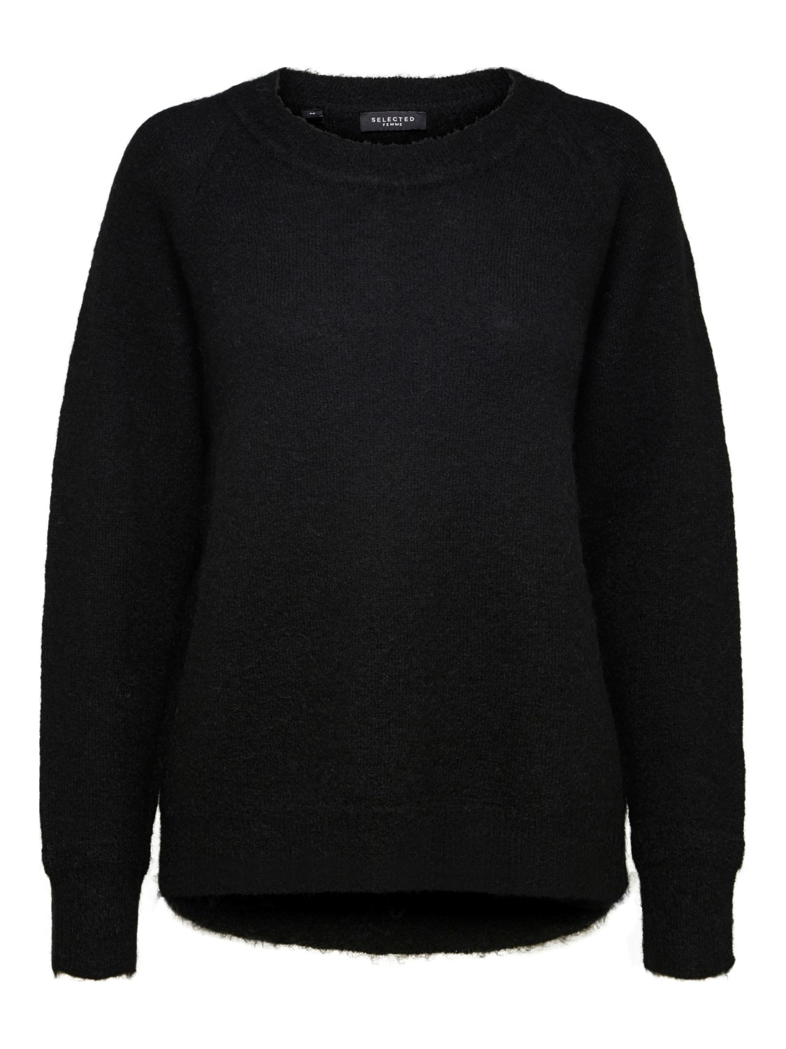 SLFLULU LS KNIT O-NECK NOOS Svart