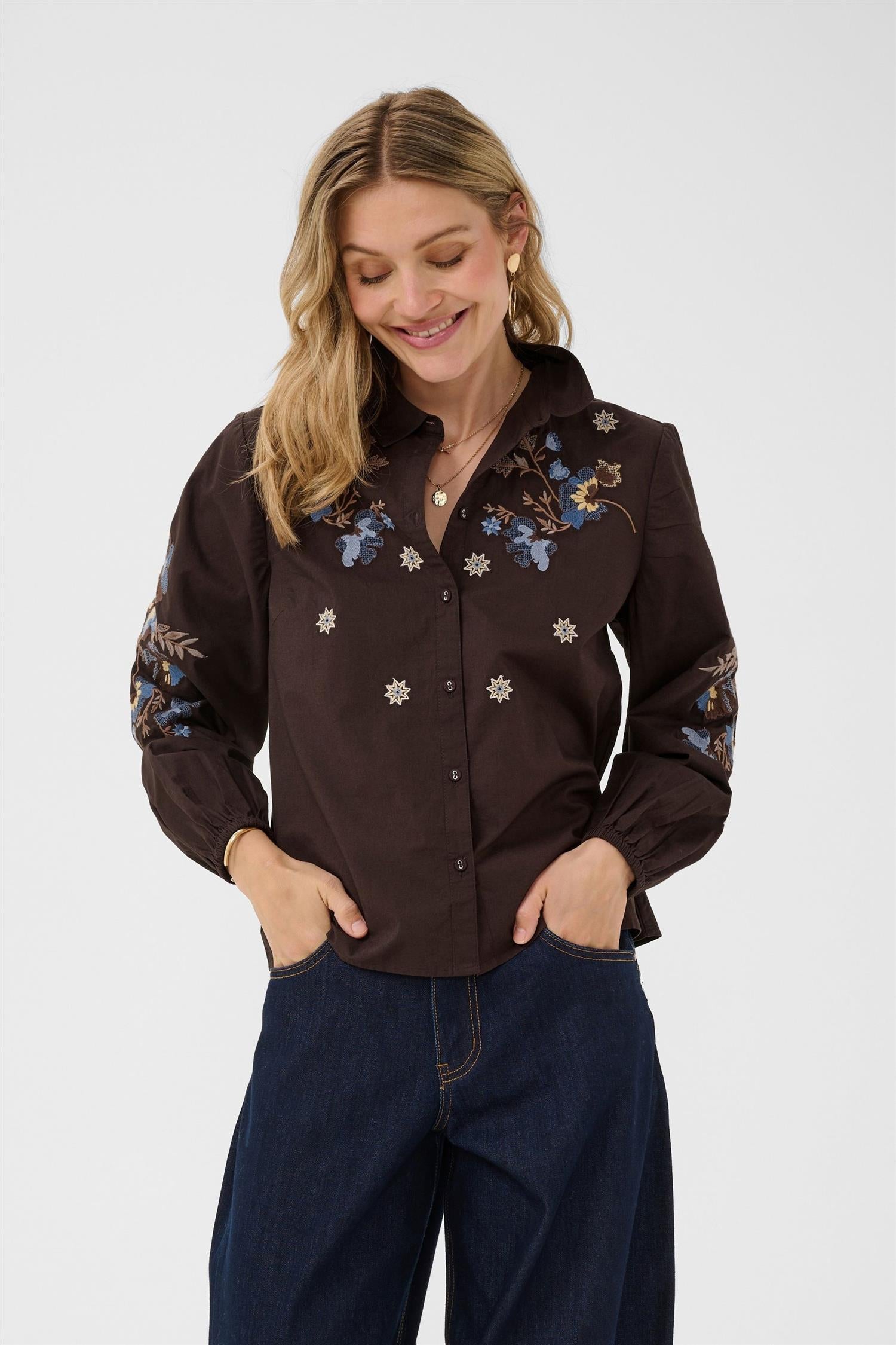Crpeona Shirt Brun