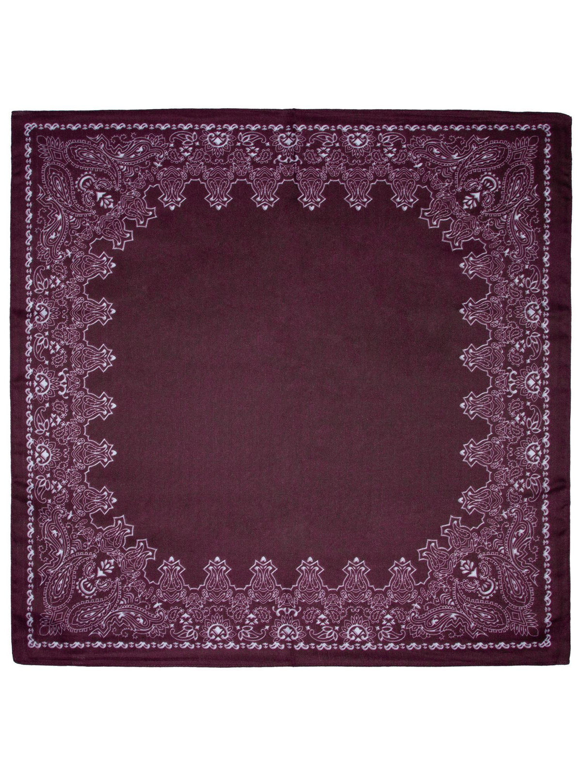 Skjerf M/kant 70x70 Bordeaux