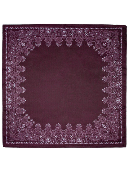 Skjerf M/kant 70x70 Bordeaux