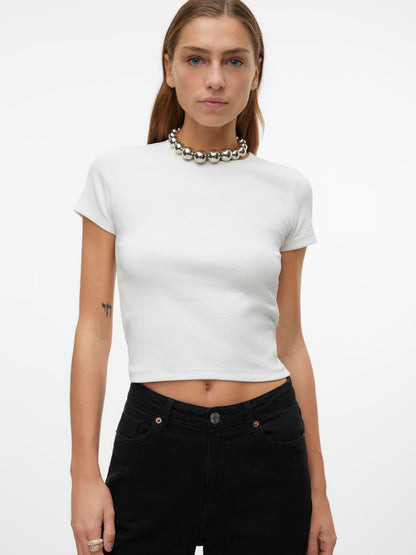 Vmchloe Ss Short Top Jrs Noos Klar Hvit