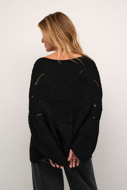 CRmistletoe KNIT PONCHO Svart