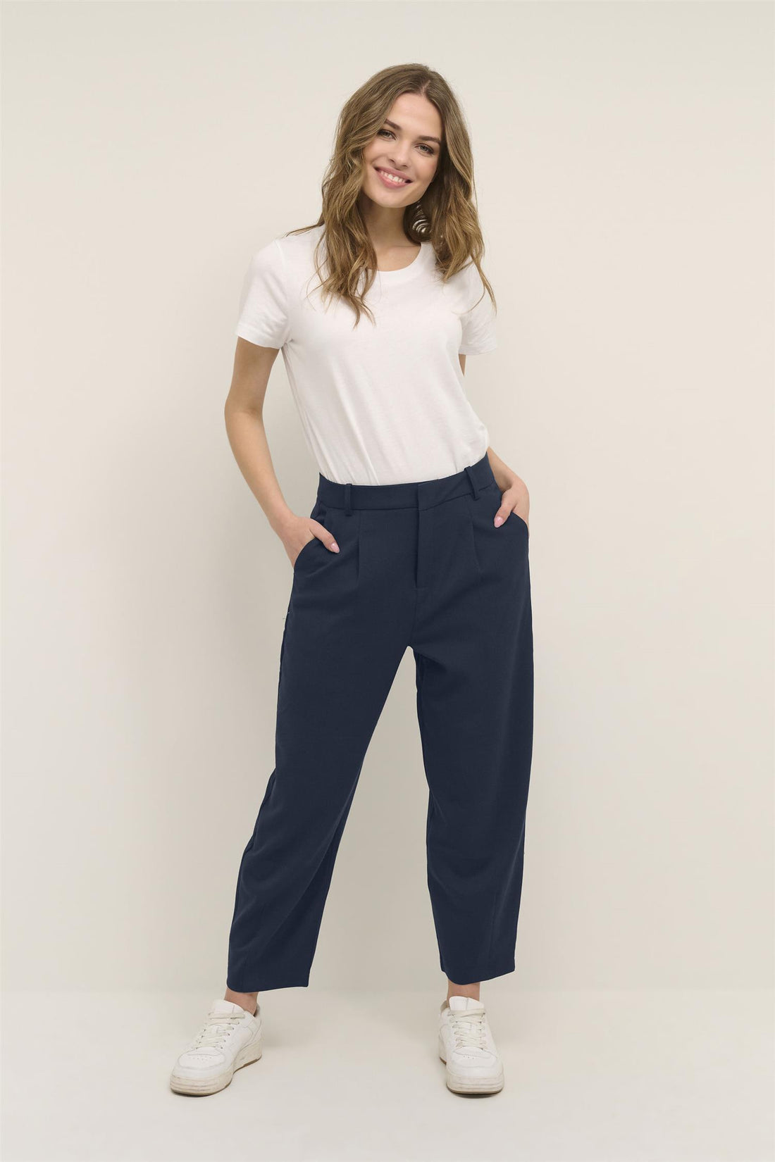 Kamerle Pants Cropped Blå