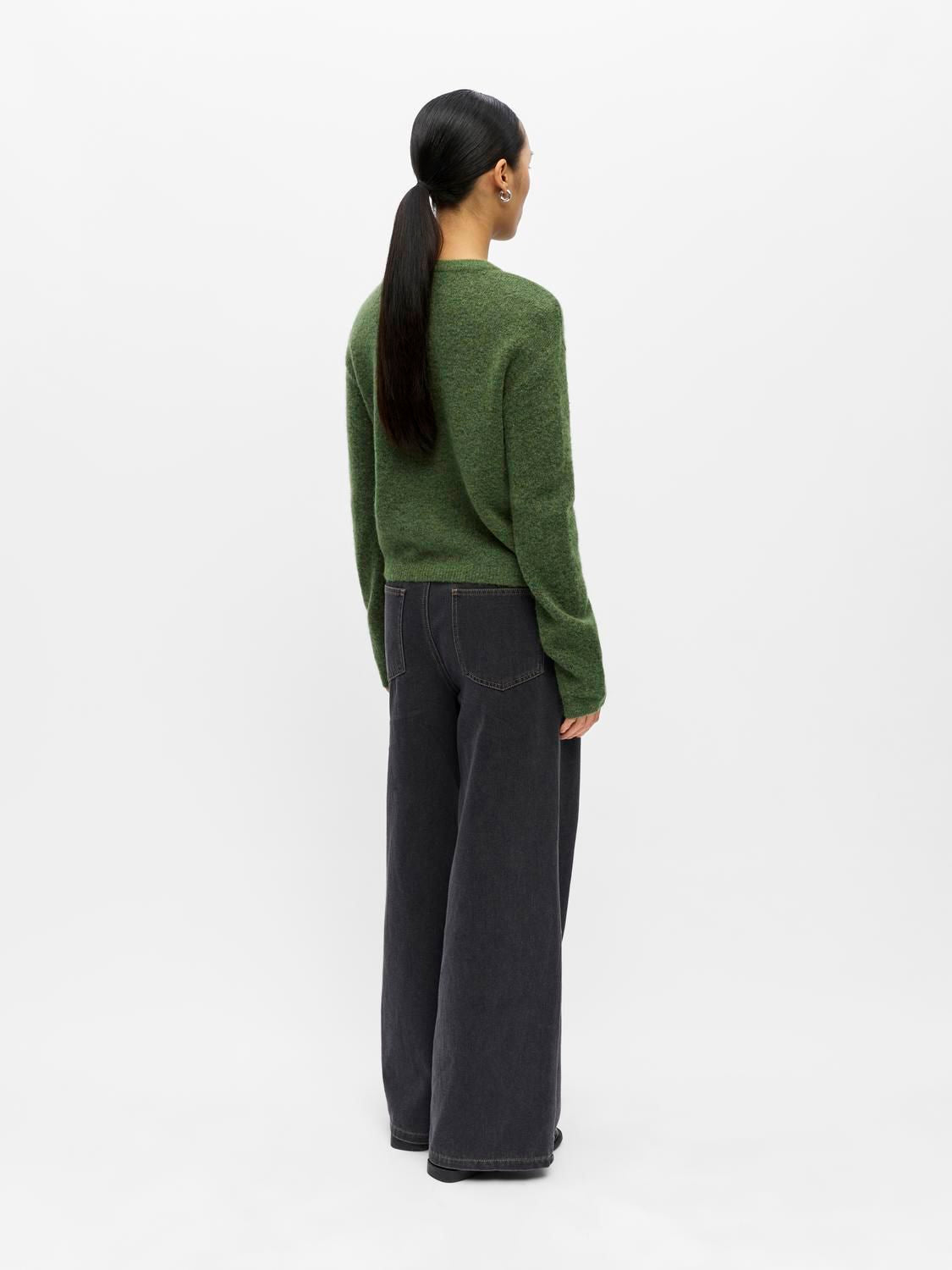 Objagate L/s Re Knit Cardigan Noos Grønn