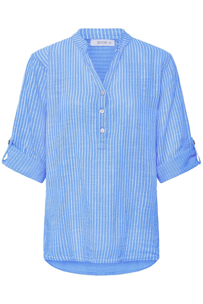 Sbxalexa Stripe Blouse Blå