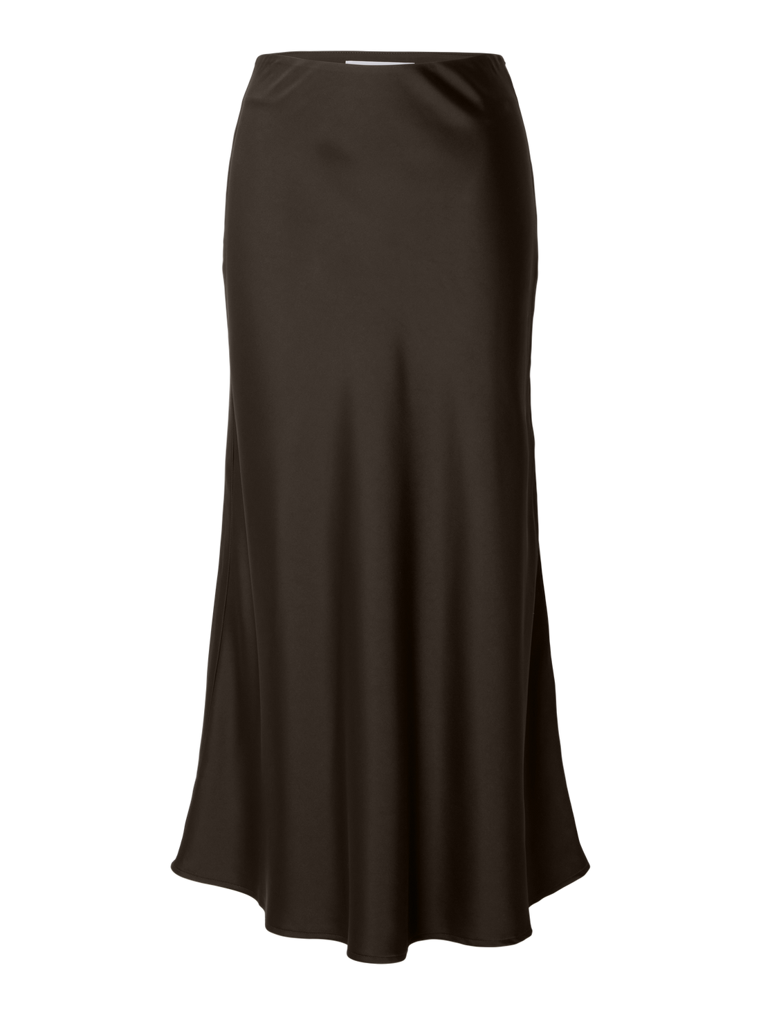 Slflena Hw Midi Skirt Noos Mørkebrun