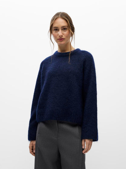 Objnete Yo L/s Lo Knit Pullover 147 Blå