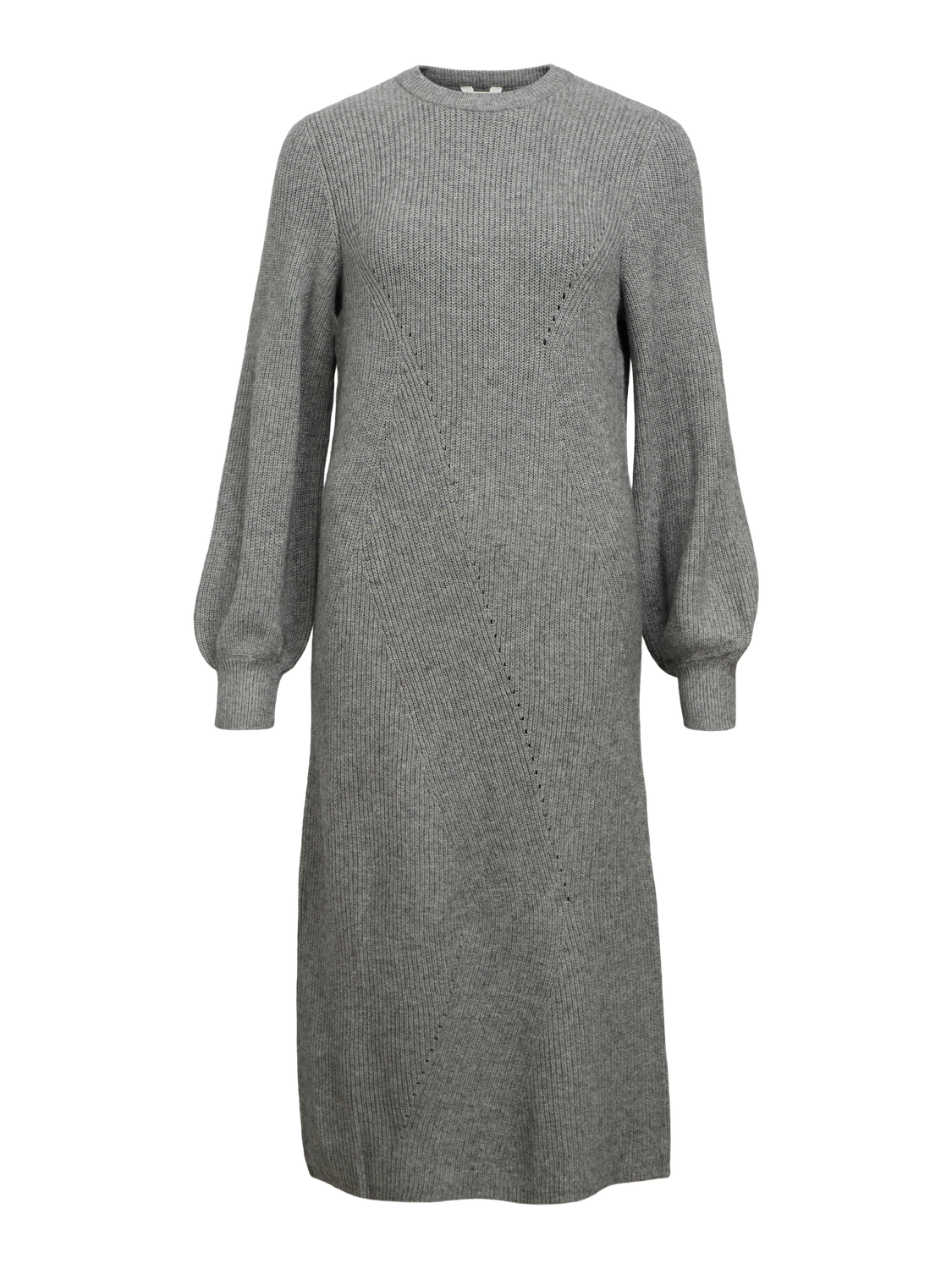 Objditte Re L/s Knit Midi Dress Noos Mellomgrå