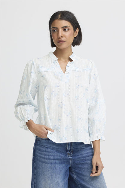 Pzbellarose Blouse Blå