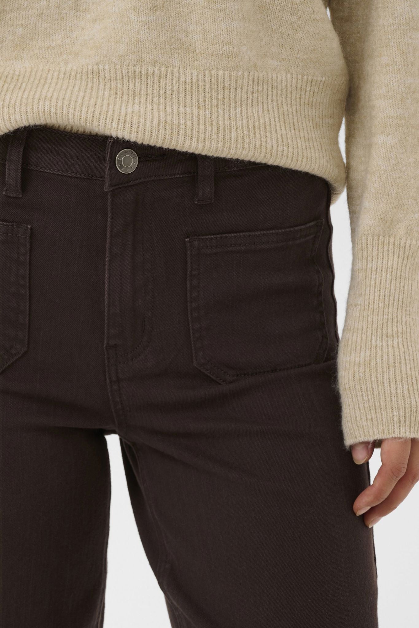 Kabrook Hw Reg Fit Jeans Brun