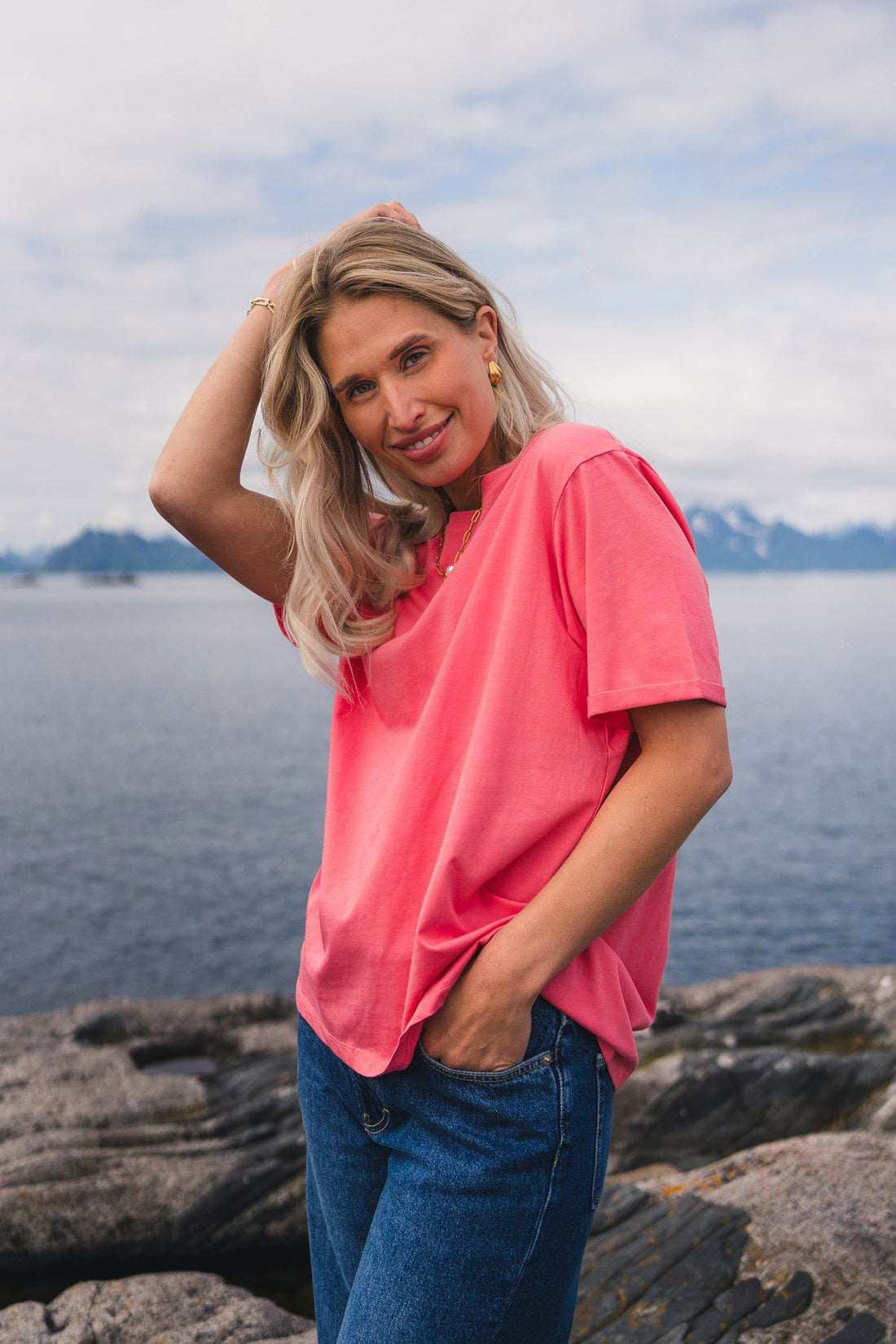 Rauslinn Logo Tee Rosa
