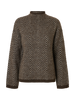 Slflulu Ls Herringbone Knit High Neck Mørkebrun