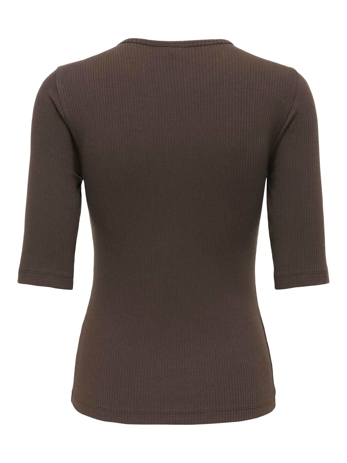Jdyreno 2/4 O Neck Top Jrs Dia Sort