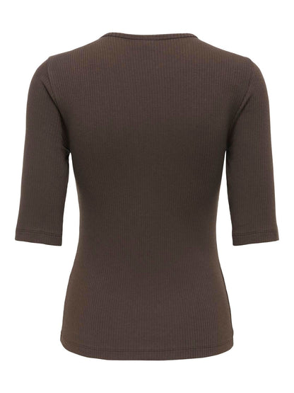 Jdyreno 2/4 O Neck Top Jrs Dia Sort