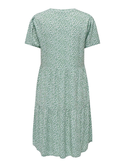 Onlzally S/s Thea Dress Noos Wvn Grønn