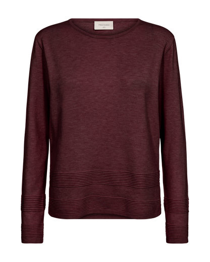 FQFLOW-PULLOVER Vinrød