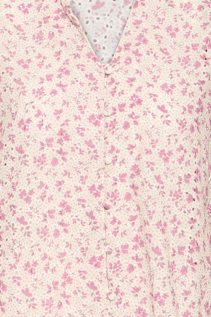 Pzdolores 3/4 Sl Blouse Beige