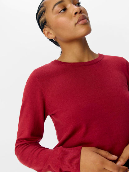 Objthess L/s O-Neck Knit Pullover Noos Rød