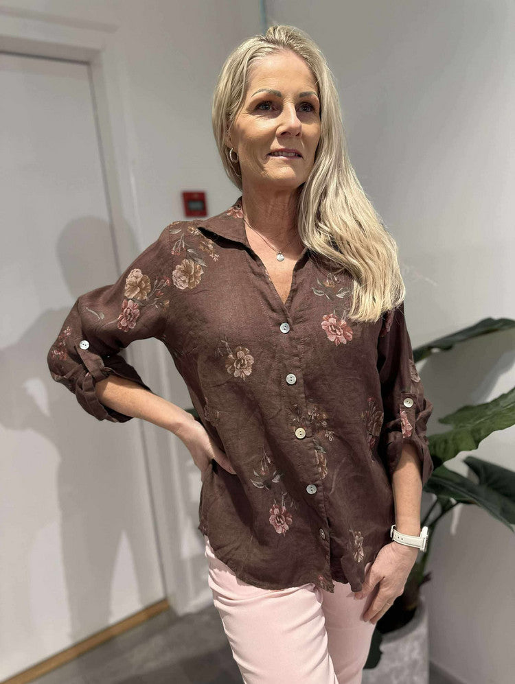 CHARLOTTA LINBLUSE Brun