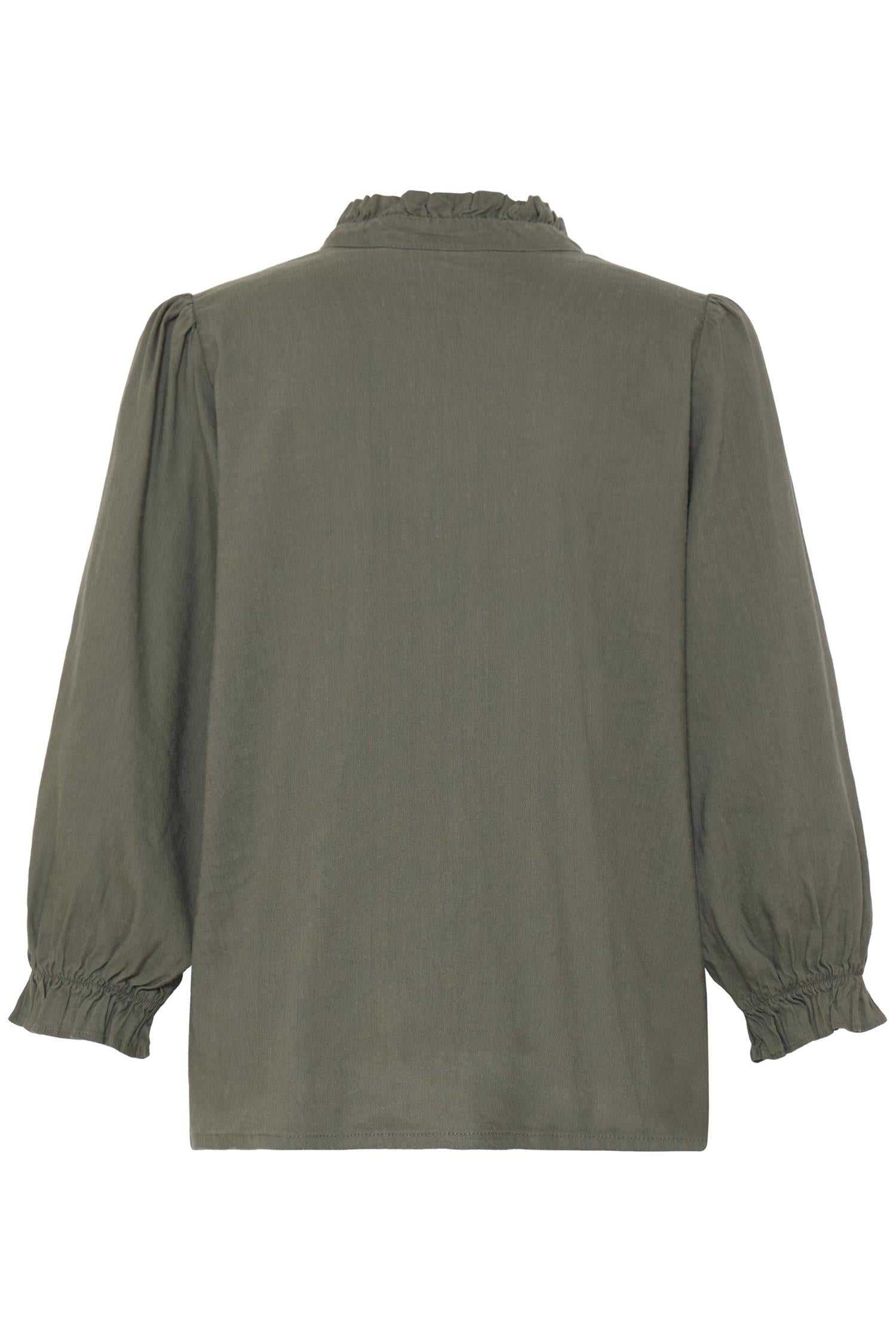 Pzluca Frill Blouse Grønn