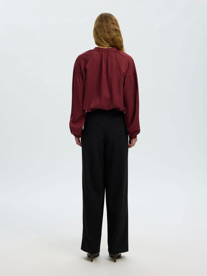 Slwdonna Ls Shirt Noos Burgunder