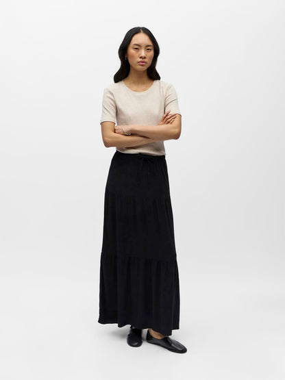 Objsanne Mw Long Layer Skirt Noos Sort