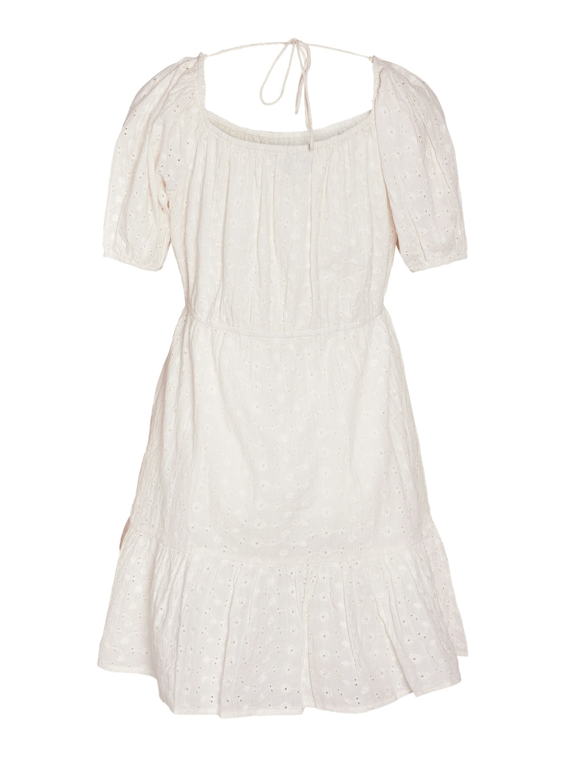 NMSOMMER S/S SQUARENE Tie dress Hvit