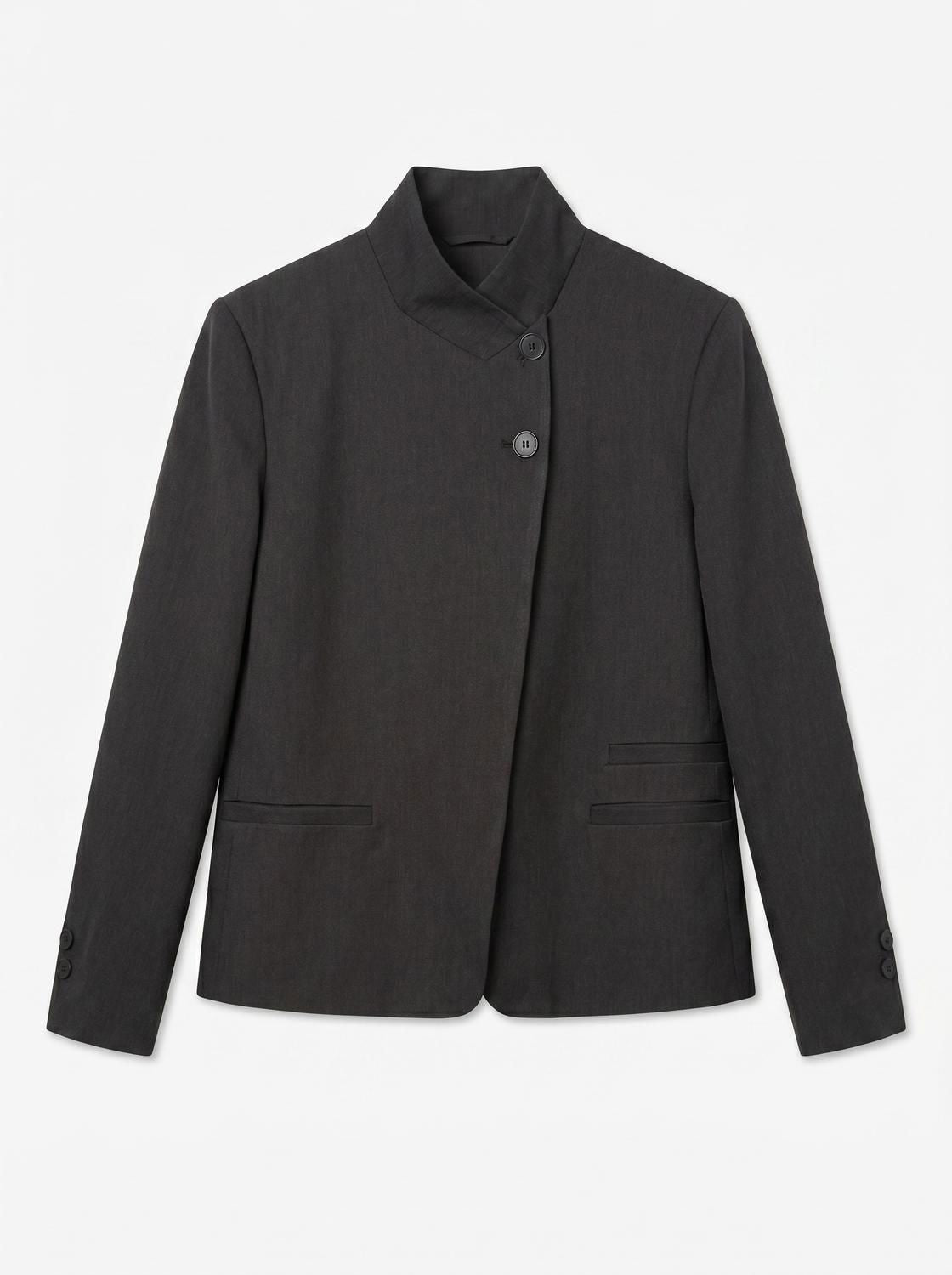 Vmdina Ls High Neck Blazer Lcs Grå