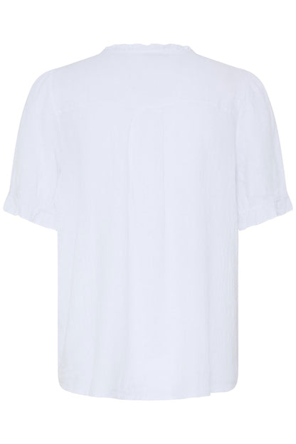 Sbfontanelle Ss Flounce Blouse Hvit