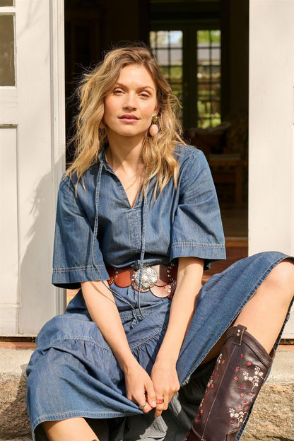 Crwinnie Denim Dress Blå
