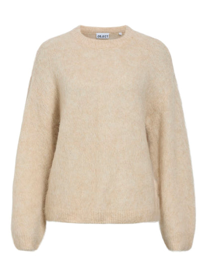 Objharry L/s Lo Knit Pullover Noos Grå