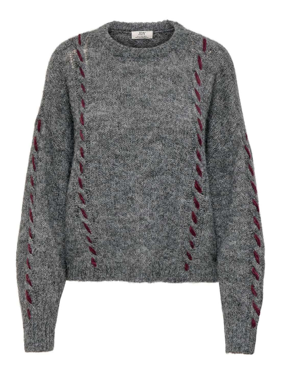 Jdyzoey Ella L/s On Stitch Pullover Knt Grå