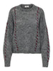 Jdyzoey Ella L/s On Stitch Pullover Knt Grå