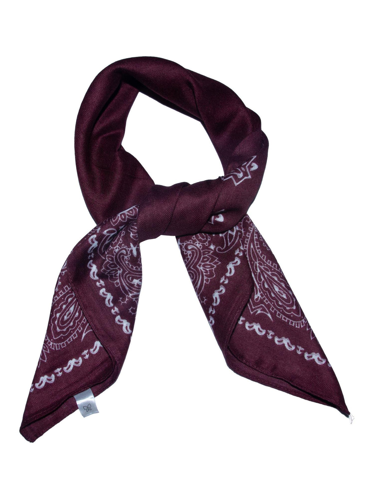 Skjerf M/kant 70x70 Bordeaux