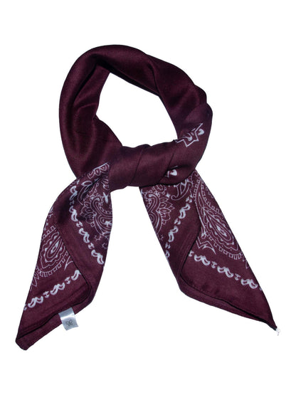 Skjerf M/kant 70x70 Bordeaux
