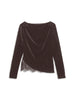 Vmrikke Ls Boatneck Lace Mix Top Jrs Brun