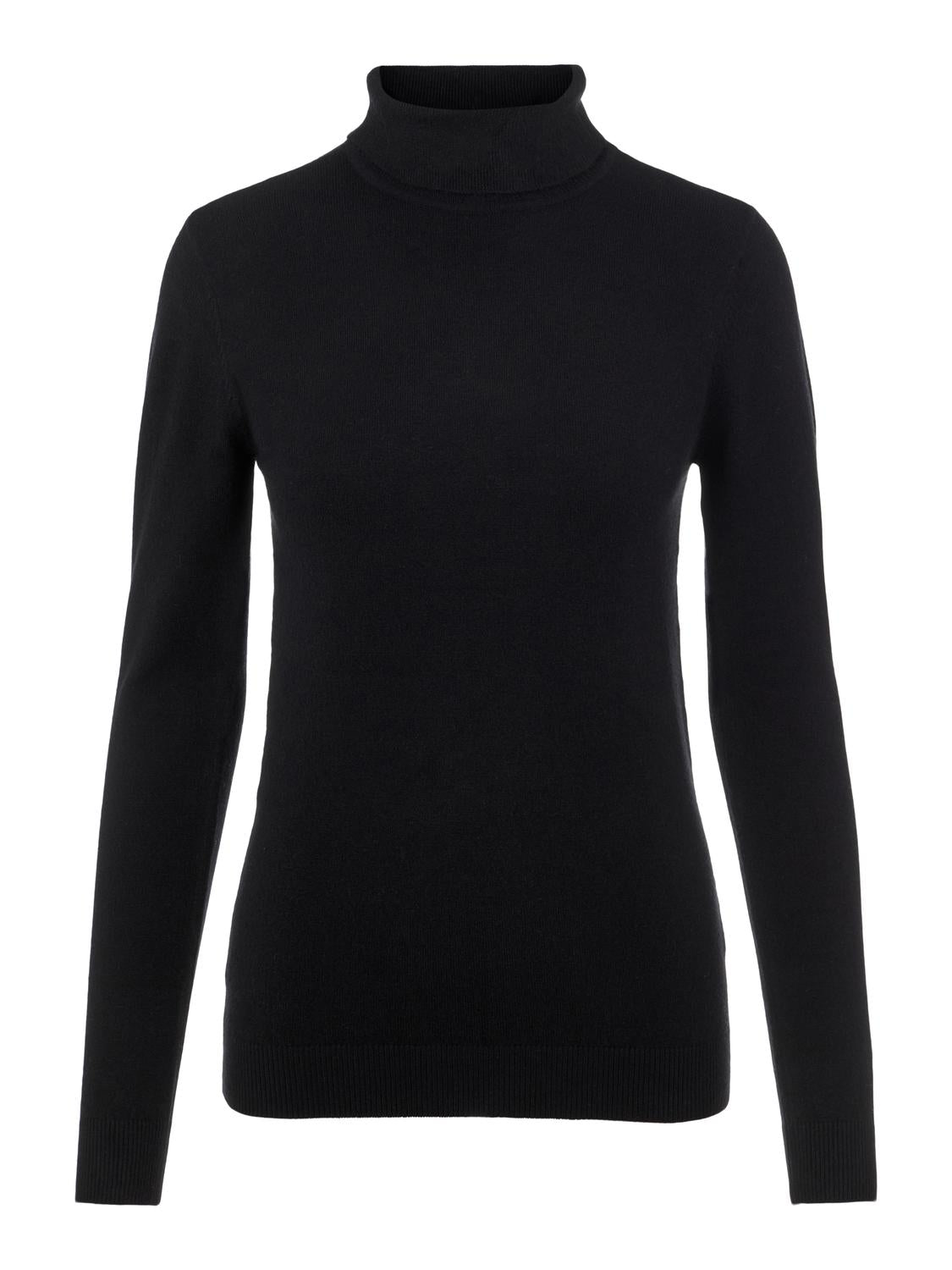 OBJTHESS L/S ROLLNECK KNIT PULLOVER NOOS Black