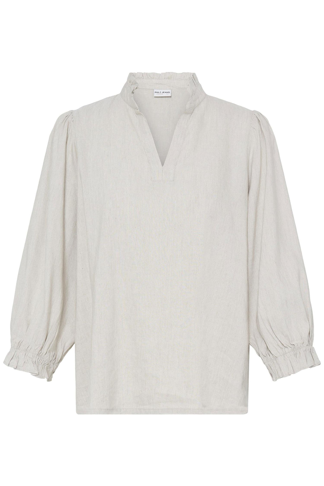 Pzluca Frill Blouse Beige