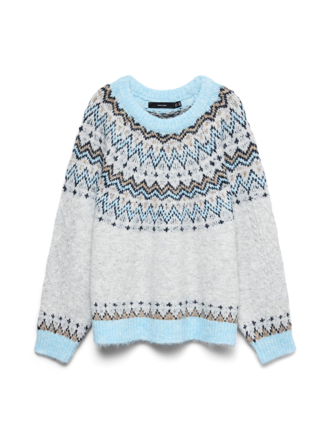 Vmjuliana Ls O-Neck Pullover Boo Grå